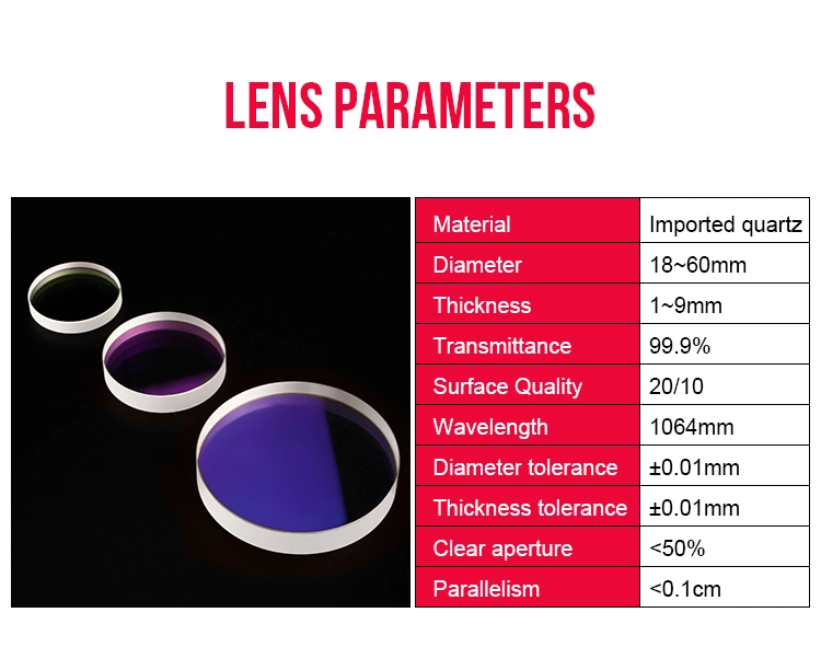 Protective Glass Fiber Laser Protection Window 35.5mm Laser Protective Lens