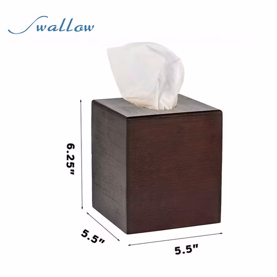 Wholesale Good Quality Custom Wooden Facial Tissue Box for Office Hotel Restaurant