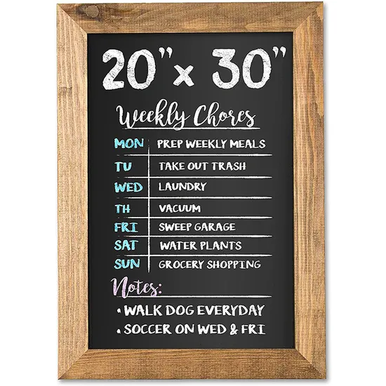 Rustic Wooden Magnetic Kitchen Chalkboard Sign 