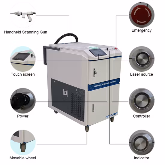 Laser Max 1000W Automatic Rust Removal Metal Clean Machines Fiber Laser Cleaning Machine