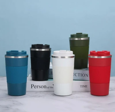 SS304 Insulated Cup with Silicone Cover Business Coffee Bottle Car Cup
